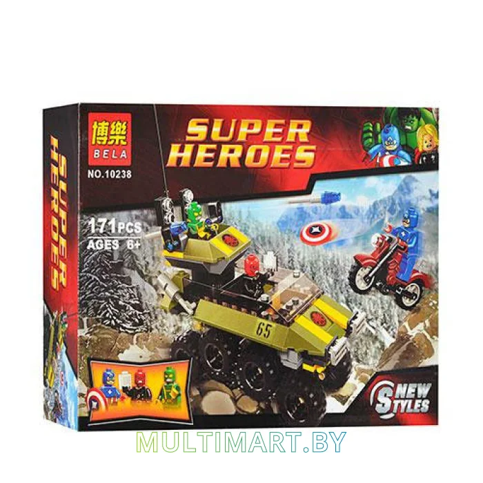 Конструктор Bela Super Heroes Капитан Америка против Гидры (10238)